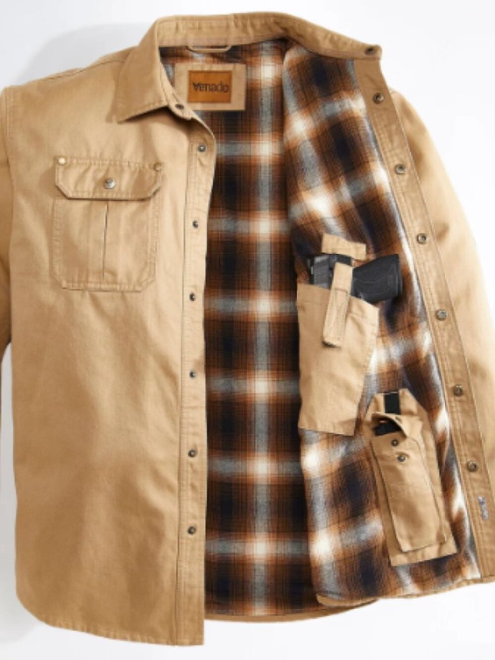 Bountyman Concealed Carry Shirt Jacket - Barnwood Tan | 3XL